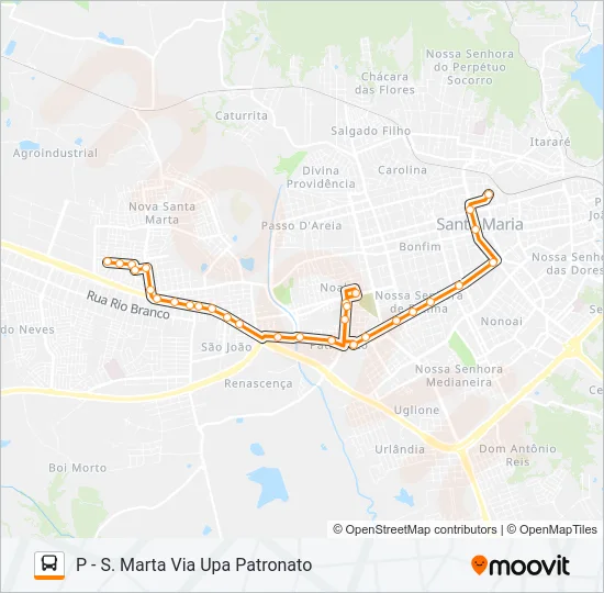 155 SANTA MARTA Bus Line Map