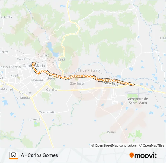 100 CARLOS GOMES Bus Line Map