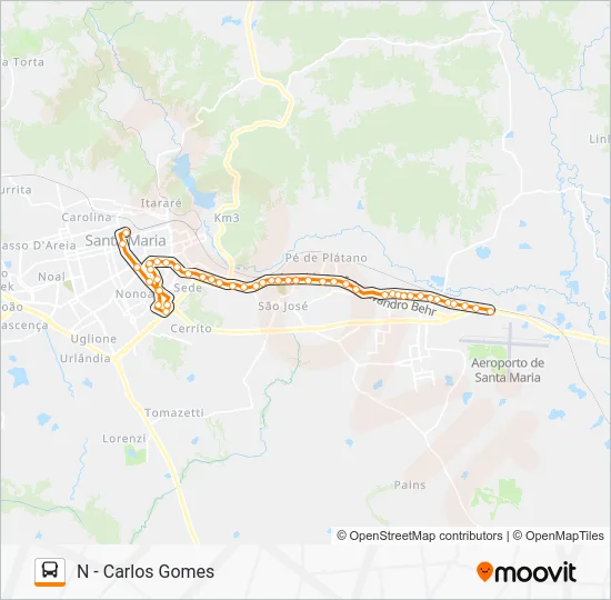 100 CARLOS GOMES Bus Line Map