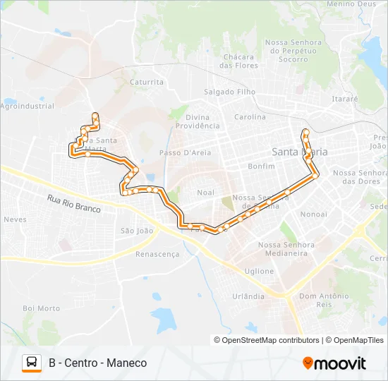 155 7 DE DEZEMBRO Bus Line Map