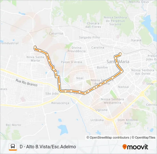 155 ALTO DA BOA VISTA Bus Line Map