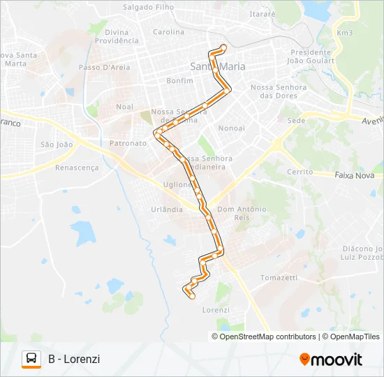 180 LORENZI Bus Line Map
