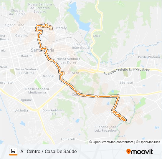 Mapa de 226 MARINGÁ de autobús