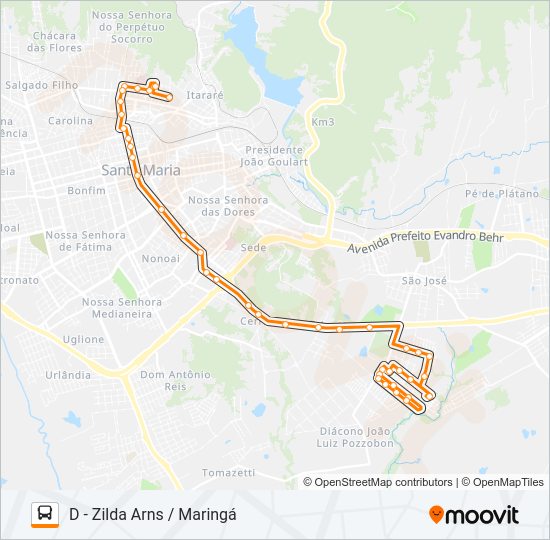 226 MARINGÁ Bus Line Map