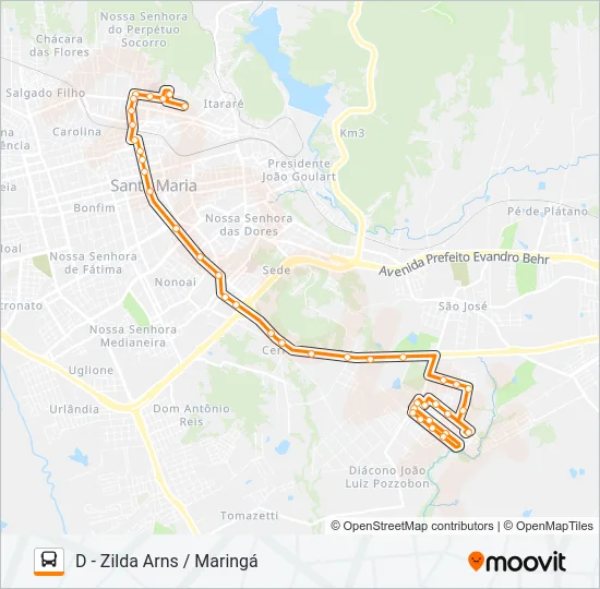 226 MARINGÁ Bus Line Map