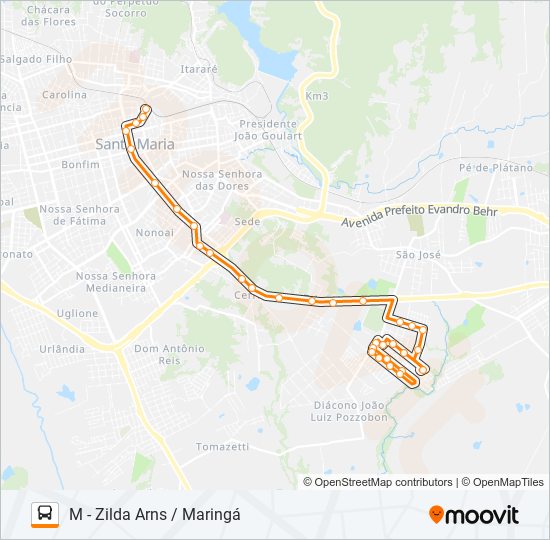 Mapa de 226 MARINGÁ de autobús