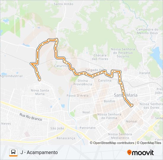 Mapa da linha 146 SANTA TEREZINHA de ônibus