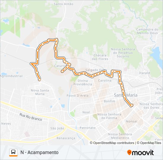 Mapa da linha 146 SANTA TEREZINHA de ônibus
