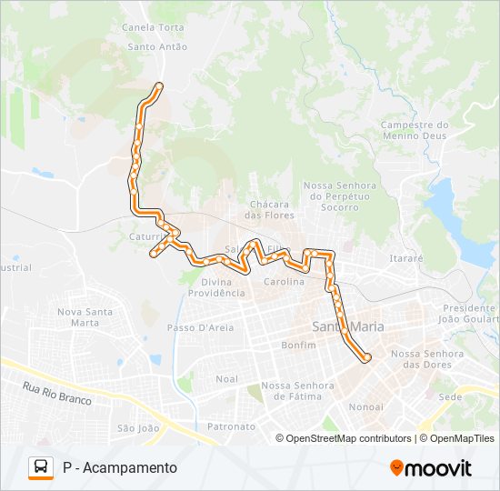 Mapa da linha 146 SANTA TEREZINHA de ônibus