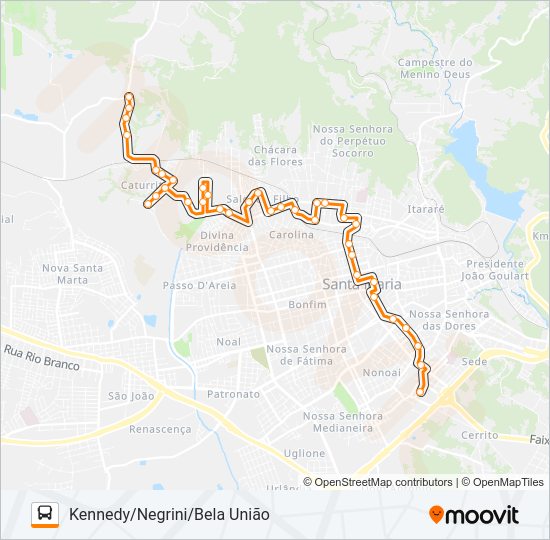 Mapa da linha 146 SANTA TEREZINHA de ônibus