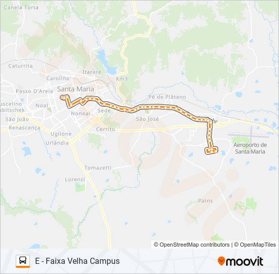 Mapa de 196 BOMBEIROS de autobús