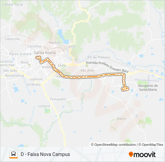 196 BOMBEIROS Bus Line Map