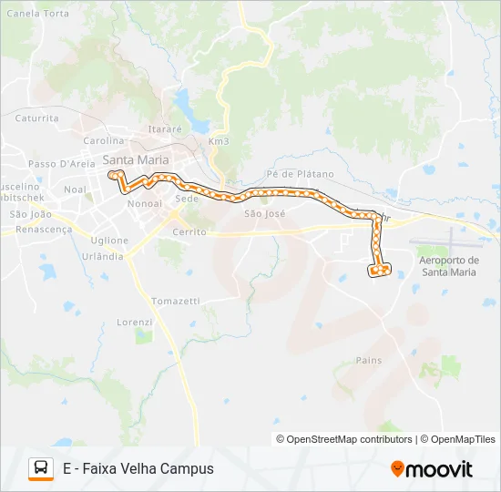 196 BOMBEIROS Bus Line Map