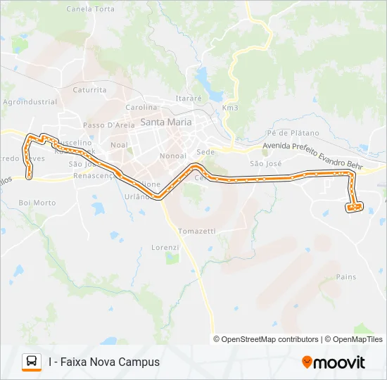 196 TANCREDO NEVES / CAMPUS Bus Line Map