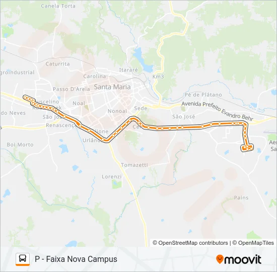 196 TANCREDO NEVES / CAMPUS Bus Line Map
