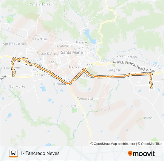 196 TANCREDO NEVES / CAMPUS Bus Line Map