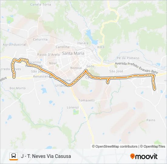 196 TANCREDO NEVES / CAMPUS Bus Line Map