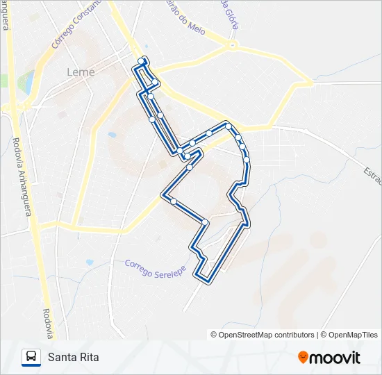 01 SANTA RITA/FRANCISCO COELHO Bus Line Map