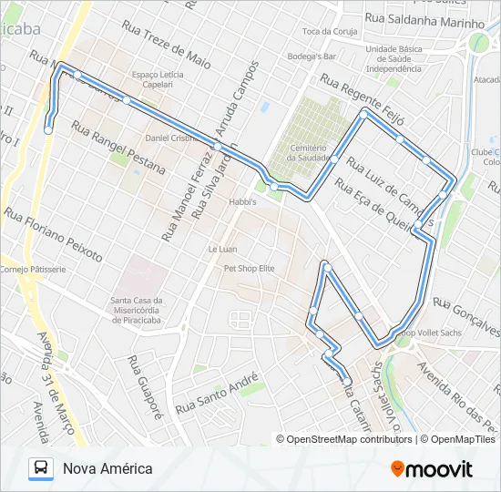 0008 VILA MONTEIRO  Line Map