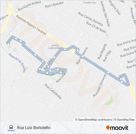 0320 JARDIM TATUAPÉ bus Line Map