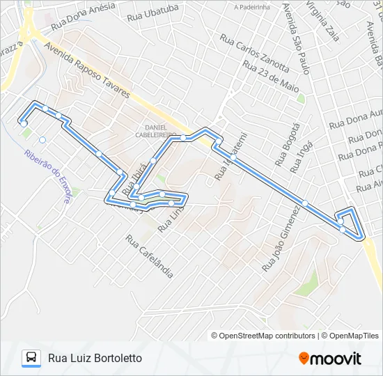 0320 JARDIM TATUAPÉ  Line Map