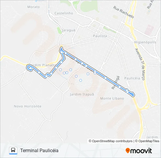 0320 JARDIM TATUAPÉ  Line Map