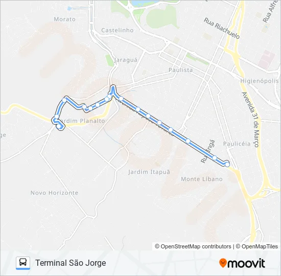 0320 JARDIM TATUAPÉ  Line Map