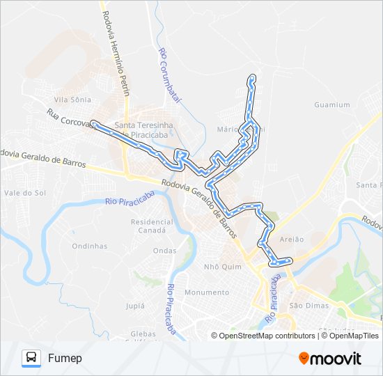 Mapa de 0421 MÁRIO DEDINI / TVS de autobús