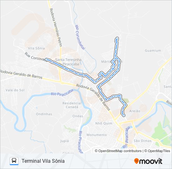 Mapa de 0421 MÁRIO DEDINI / TVS de autobús