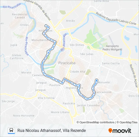 0229 VILA REZENDE / TPI VIA CENTRO CÍVICO  Line Map