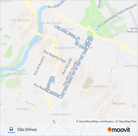 0004 BEIRA RIO VIA RUA BERNARDINO DE CAMPOS bus Line Map