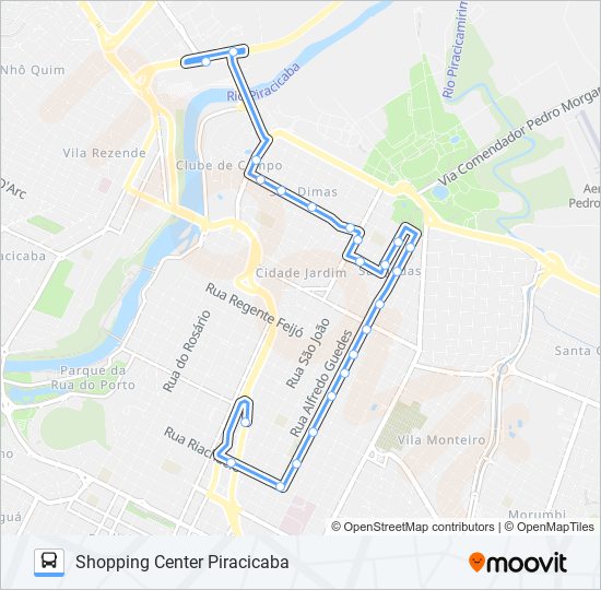 Mapa da linha 0004 BEIRA RIO VIA RUA BERNARDINO DE CAMPOS de 