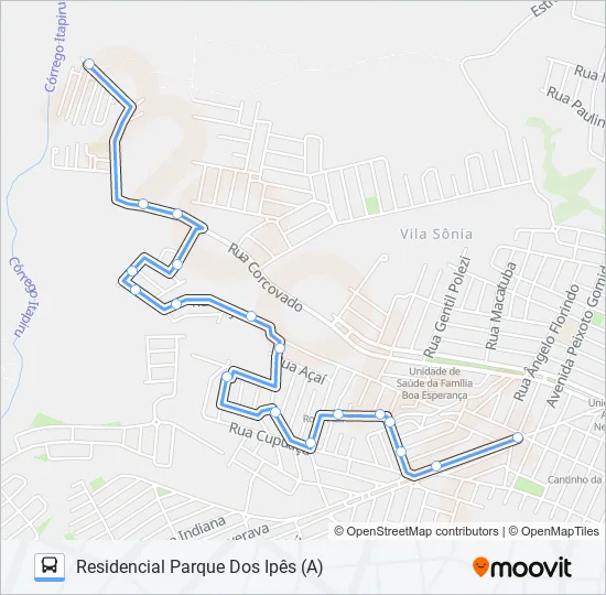 0407 BOA ESPERANÇA VIA AV. EUCLIDES DE FIGUEIREDO  Line Map