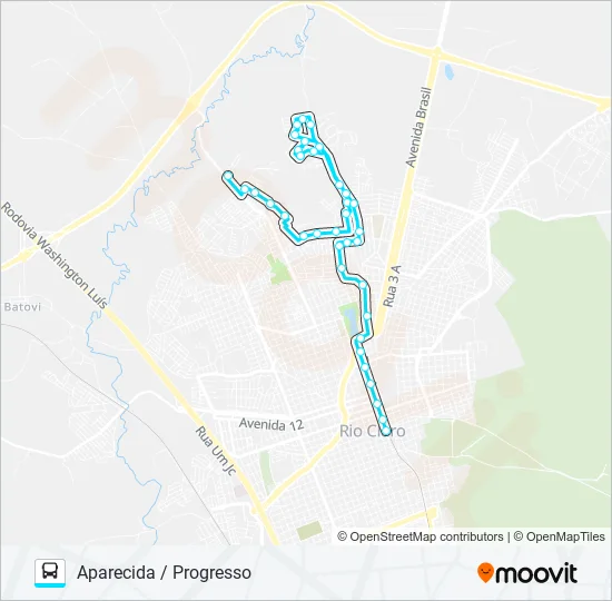 05 APARECIDA / PROGRESSO Bus Line Map