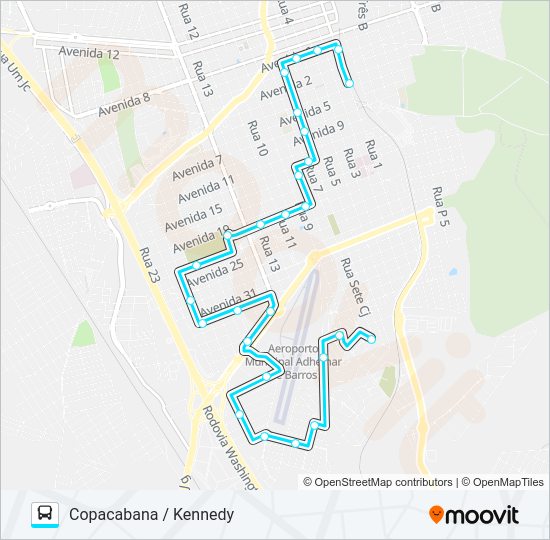 10 COPACABANA / VILA PAULISTA bus Line Map