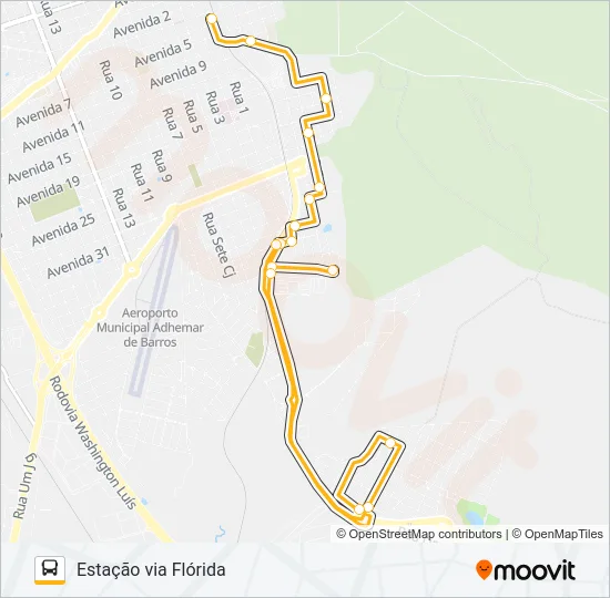10 COPACABANA / VILA PAULISTA Bus Line Map