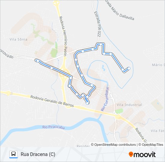 Mapa da linha 409 BESSY / TVS de 