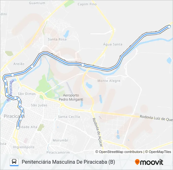 504 ÁGUA SANTA VIA AV. RIO CLARO  Line Map