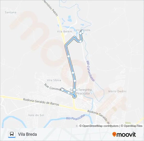 411 VILA BREDA / TVS  Line Map