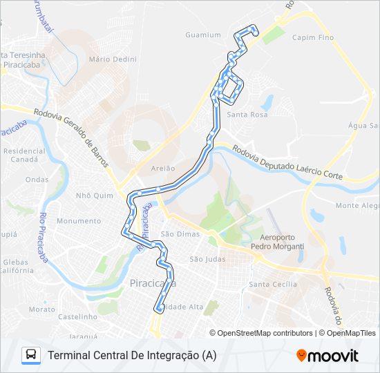 Mapa da linha 503 SANTA ROSA de 