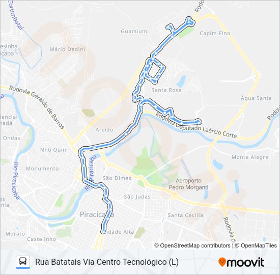Mapa da linha 503 SANTA ROSA de 