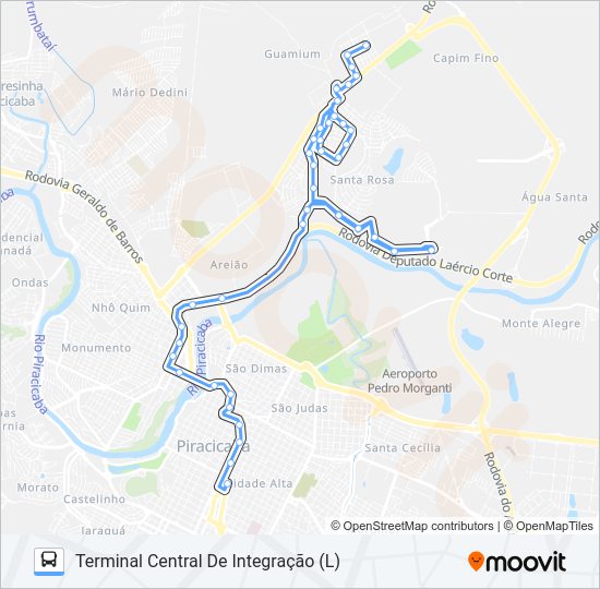 Mapa da linha 503 SANTA ROSA de 