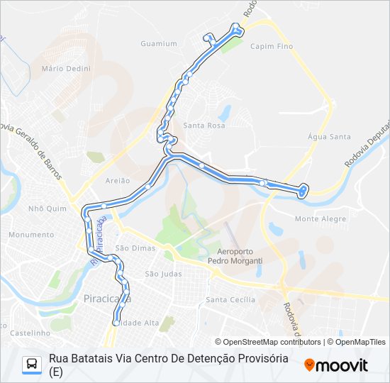 Mapa da linha 503 SANTA ROSA de 
