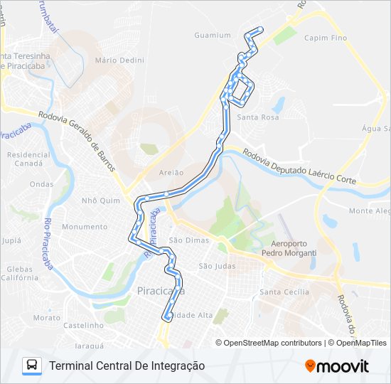 Mapa da linha 503 SANTA ROSA de 