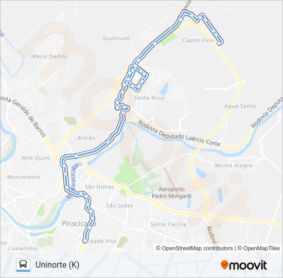 Mapa da linha 503 SANTA ROSA de 