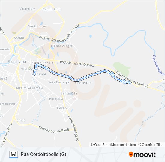 Mapa da linha 223 PARQUE PEÓRIA / TCI / TPI de 