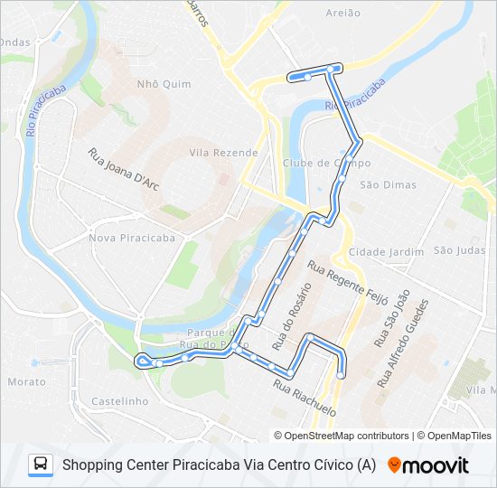 Mapa da linha 003 SÃO DIMAS de 