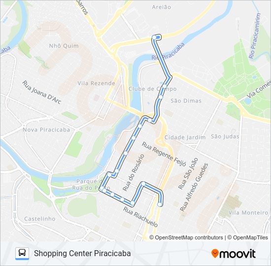 Mapa da linha 003 SÃO DIMAS de 