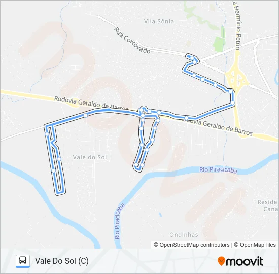 408 VALE DO SOL / TVS  Line Map