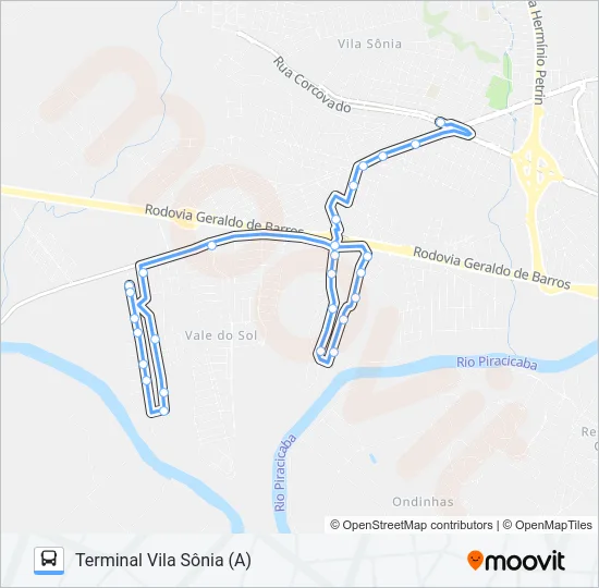 408 VALE DO SOL / TVS  Line Map